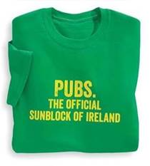 A green shirt with yellow text

Description automatically generated