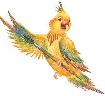 A bird holding a paintbrush

AI-generated content may be incorrect.